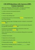  CM 1070 Questions with Answers &lpar;100&percnt;  Correct Answers&rpar; 