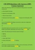 CM 1070 Questions with Answers &lpar;100&percnt;  Correct Answers&rpar;