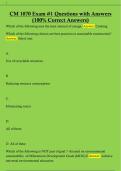 CM 1070 Exam &num;1 Questions with Answers  &lpar;100&percnt; Correct Answers&rpar; 