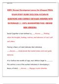 HDEV Human Development Final Exam Study Guide 2025&colon; Lifespan Questions