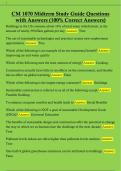 CM 1070 Midterm Study Guide Questions  with Answers &lpar;100&percnt; Correct Answers&rpar; 