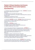 Florida 2-20 Exam Questions And Answers  Verified 100&percnt; Correct &vert;Latest Updates &vert;  Guaranteed Pass&period; 