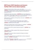 MOT Exam &lpar;LTAP&rpar; Questions and Answers  Verified 100&percnt; Correct &vert;latest Updates&vert; 