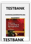 TEST BANK FOR NURSING LEADERSHIP AND MANAGEMENT &lpar;LATEST UPDATE 2025&rpar; RANKED A&plus; Exam questions and Answers 100&percnt;Correct&sol;Verified
