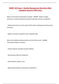 MGMT 425 Exam 1 Quality Management Questions With Complete Answers 100&percnt; Pass 