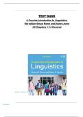 Test Bank - A Concise Introduction to Linguistics 6th Edition by Bruce Rowe and Diane Levine - Completed- A&plus; Grades