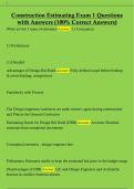  Construction Estimating Exam 1 Questions  with Answers &lpar;100&percnt; Correct Answers&rpar;