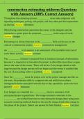  construction estimating midterm Questions  with Answers &lpar;100&percnt; Correct Answers&rpar;