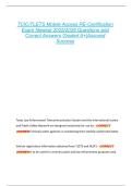 TCIC&sol;TLETS Mobile Access RE-Certification  Exam Newest 2025&sol;2026 Questions and  Correct Answers Graded A&plus;&vert;Assured  Success