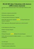  HCAD 401 Quiz 5 Questions with Answers  &lpar;100&percnt; Correct Answers&rpar; 