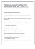TEAS 7 English Practice Test &vert; Correct Questions & Answers for 2025&ndash;2026 Exam Prep