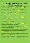HCAD chapter 11 Questions with Answers  &lpar;100&percnt; Correct Answers&rpar;