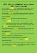  HTH 100 Exam 1 Questions with Answers  &lpar;100&percnt; Correct Answers&rpar; 