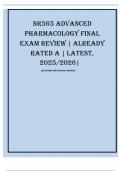 NR565 Advanced Pharmacology Week 4 Midterm Exam Review (2025) - Actual Questions & Answers | Online Proctored Exam Prep