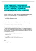 S-130 WILDLAND HAZARDS AND HUMAN FACTORS ON THE FIRELINE EXAM QUESTIONS & VERIFIED ANSWERS RATED 100&percnt; CORRECT