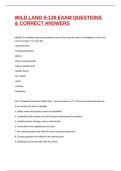 WILD LAND S-130 EXAM QUESTIONS & CORRECT ANSWERS
