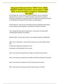 Designated Representative OSSF Exam &lpar;2026&rpar; UPDATE Verified Questions and Answers &vert; With 100&percnt; Correct Answers graded A&plus; Guaranteed Success&excl;&excl;