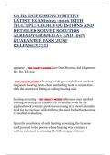 CA HA DISPENSING WRITTEN LATEST EXAM 2025 -2026 WITH MULTIPLE CHOICE QUESTIONS AND DETAILED SOLVED SOLUTIOS ALREADY GRADED A&plus; AND 100&percnt; GUARANTEE PASS &lpar;JUST RELEASED&excl;&excl;&excl;&excl;&excl;&excl;&rpar;