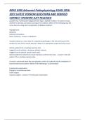 NRSG 6300 Advanced Pathophysiology EXAM 2026-2027 LATEST VERSION QUESTIONS AND VERIFIED CORRECT ANSWERS JUST RELEASED  