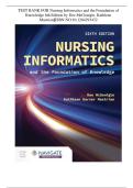 Test Bank For Nursing Informatics and the Foundation of Knowledge 6th Edition Author&colon;Dee McGonigle&comma; Kathleen Mastrian With Verified Questions And Answers Latest Version