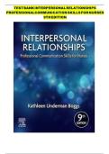 Test Bank for Interpersonal Relationships&colon; Professional Communication Skills for Nurses&comma; 9th Edition by Kathleen Underman Boggs &vert; Latest 2025&sol;2026 Update &vert; Verified Q&A &vert; A&plus; Graded