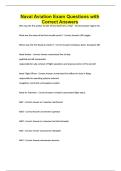 Naval Aviation Exam Questions with Correct Answers