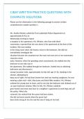 CJBAT WRITTEN PRACTICE QUESTIONS WITH COMPLETE SOLUTIONS