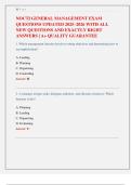 NOCTI GENERAL MANAGEMENT EXAM  QUESTIONS UPDATED 2025&ndash;2026 WITH ALL  NEW QUESTIONS AND EXACTLY RIGHT  ANSWERS &vert; A&plus; QUALITY GUARANTEE 