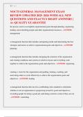NOCTI GENERAL MANAGEMENT EXAM  REVIEW UPDATED 2025&ndash;2026 WITH ALL NEW  QUESTIONS AND EXACTLY RIGHT ANSWERS &vert;  A&plus; QUALITY GUARANTEE