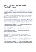 CRJ Final Exam Questions with Verified Answers