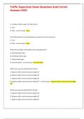 Traffic Supervisor Exam Questions And Correct Answers 2025