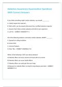 Asbestos Awareness Examination Questions With Correct Answers