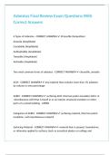Asbestos Final Review Exam Questions With Correct Answers