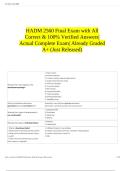 HADM 2560 Final Exam with All Correct & 100&percnt; Verified Answers&vert; Actual Complete Exam&vert; Already Graded A&plus; &lpar;Just Released&rpar;