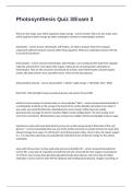 Photosynthesis Quiz 3&sol;Exam 3 Review Examples Questions And Answers Solved&period;