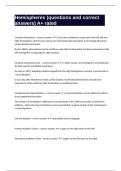 Hemispheres &lpar;questions and correct answers&rpar; A&plus; rated