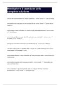 Hemisphere 5 questions with complete solutions