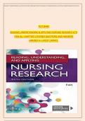 Reading&comma; Understanding & Applying Nursing Research &ndash; 6th Edition &lpar;Fain&rpar; &vert; Complete Test Bank With Questions & Answers &vert; Latest Updated A&plus; Guide