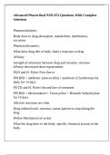 Advanced Pharm final NUR 651 Questions With Complete Solutions