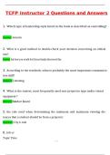 TCFP Instructor 2 &lpar;Latest 2025 &sol; 2026&rpar; Qs and Ans Most Comprehensive to Pass the Exam&comma; 100&percnt; Verified - PDF
