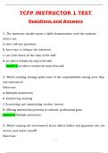 TCFP Instructor 1 Test &lpar;Latest 2025 &sol; 2026&rpar; Qs and Ans Most Comprehensive to Pass the Exam&comma; 100&percnt; Verified - PDF