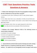 CSET Test Practice Tests Questions &lpar;Latest 2025 &sol; 2026&rpar; Qs and Ans Most Comprehensive to Pass the Exam&comma; 100&percnt; Verified - PDF