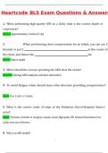 Heartcode BLS Exam &lpar;Latest 2025 &sol; 2026&rpar; Qs and Ans Most Comprehensive to Pass the Exam&comma; 100&percnt; Verified - PDF