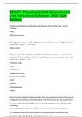 EDAPT- Pneumonia Test Assessments with All Correct Solutions 2025-2026 Edition&period;