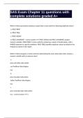 SAS Exam Chapter 11 questions with complete solutions graded A&plus;