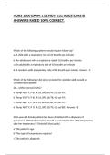 NURS 1000 EXAM 1 REVIEW 131 QUESTIONS & ANSWERS RATED 100&percnt; CORRECT&period;