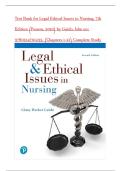 Test Bank for Legal Ethical Issues in Nursing&comma; 7th Edition &lpar;Peason&comma; 2019&rpar; by Guido&comma; Isbn no&semi; 9780134701233&comma; &lpar;Chapters 1-21&rpar; Complete Study Guide&excl;&excl;&excl;&excl;&excl;