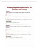 Arkansas Jurisprudence Counseling Test Questions and Answers