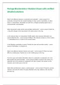 Portage Biochemistry- Module 6 Exam with verified detailed solutions 