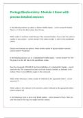 Portage Biochemistry- Module 4 Exam with precise detailed answers